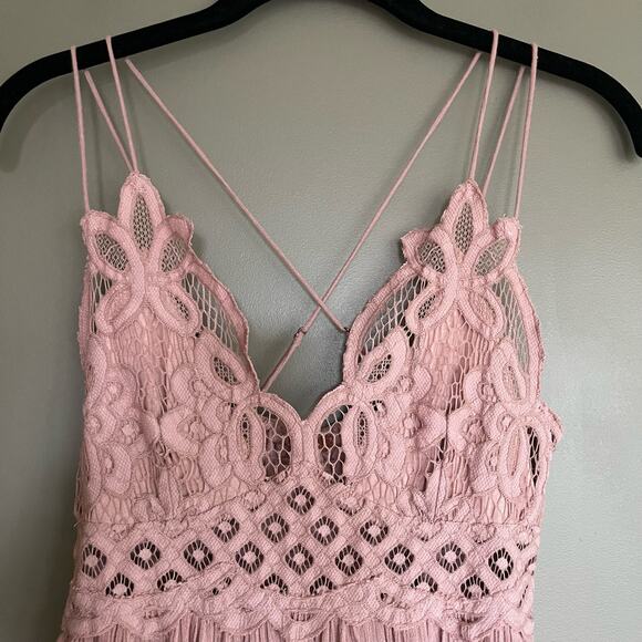 Free People Pink Lace Peplum Blouse - Picture 10 of 16